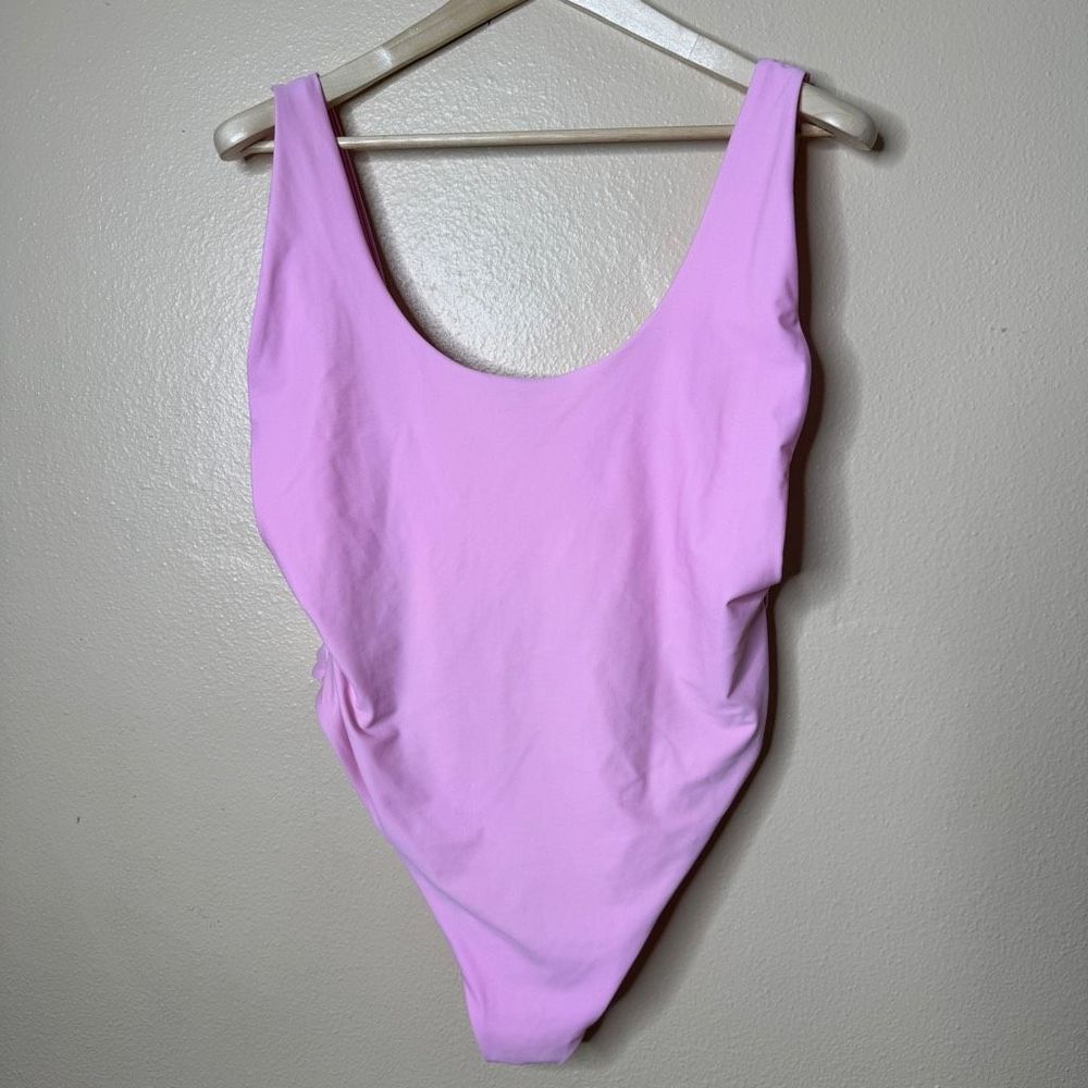 Aerie Swimsuit Women's XXL Pink One Piece Low Back Scoop Neckline Beach